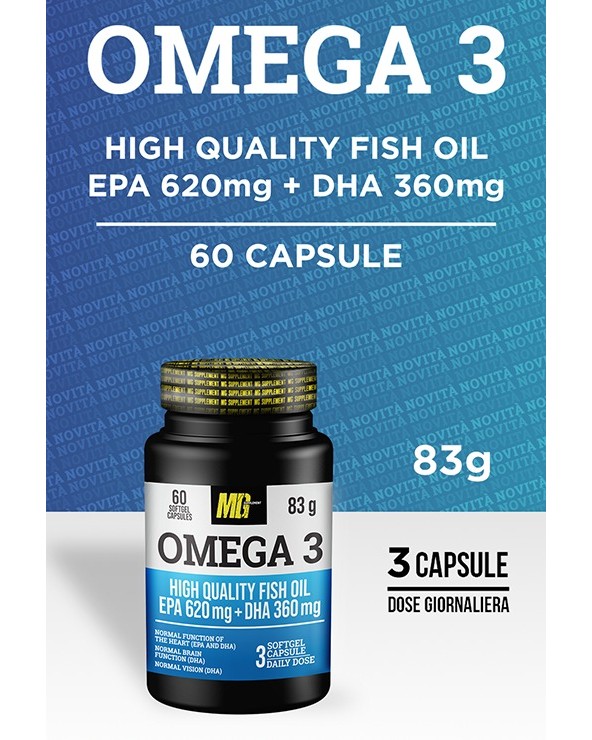 Omega 3 Food Supplement 60 Softgel Capsules Fish oil