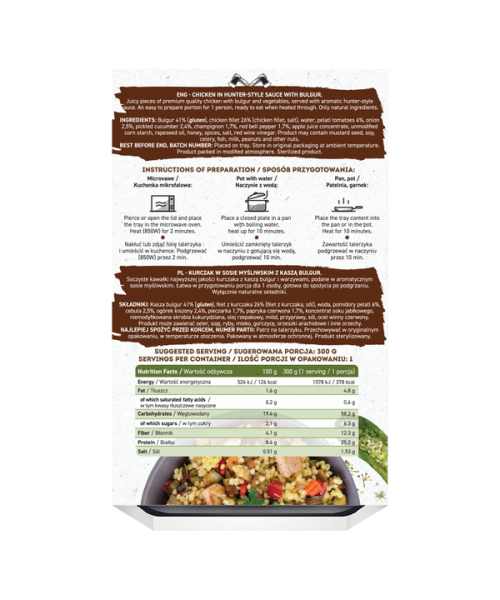 Ostrovit Pollo alla Cacciatora con salsa Bulgur 300gr