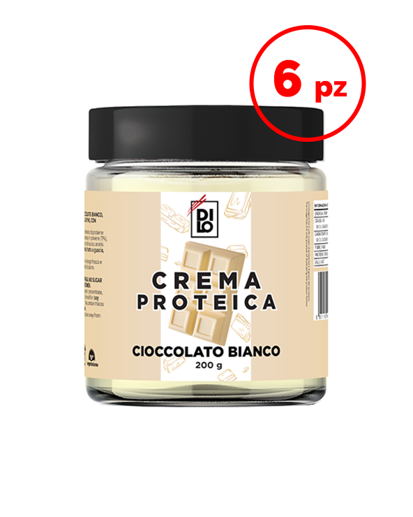 Dilo Crema Proteica Spalmabile Cioccolato Bianco 6*200gr