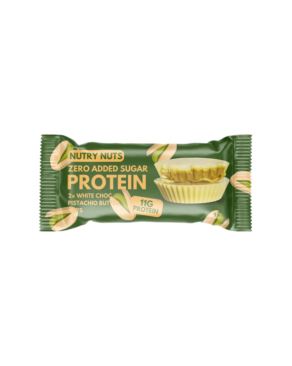 Nutry Nuts Butter Cups Proteici Zero Sugar Cioccolato Bianco e Pistacchio 11gr*2