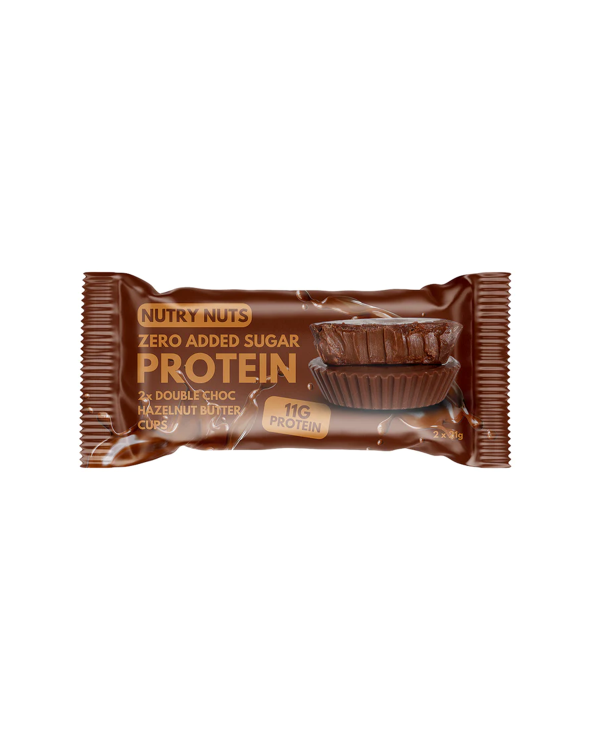 Nutry Nuts Butter Cups Proteici Zero Sugar Doppio Cioccolato alla Nocciola 11gr*2