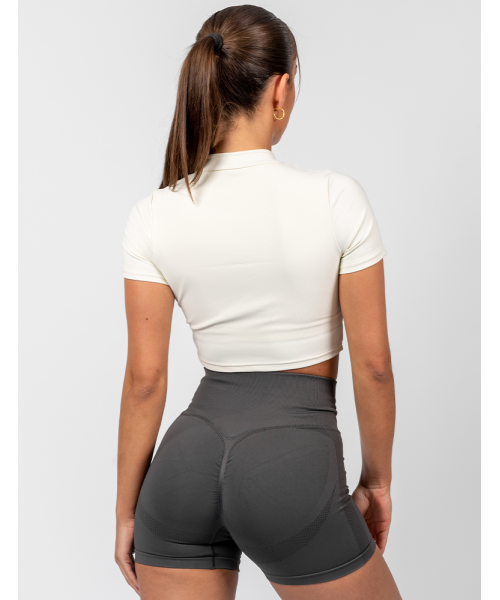 Booty Builder Short Sleeve Top White