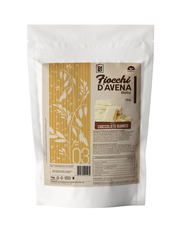 White Chocolate Flavored Baby Oat Flakes - Dilo Oat Flakes 1000g