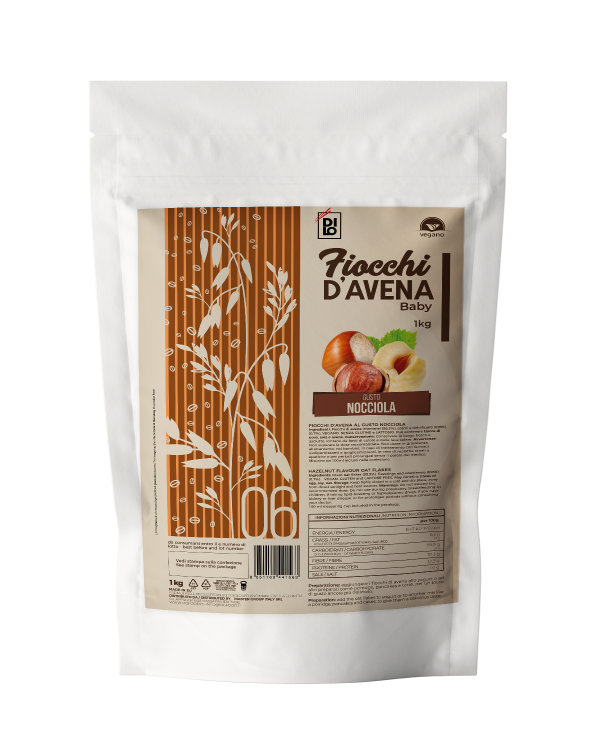 Hazelnut Flavored Baby Oat Flakes - Dilo Oat Flakes 1000g