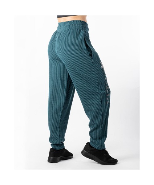 Petrol Ribbed Trousers- Legal Power Body Pants Boston