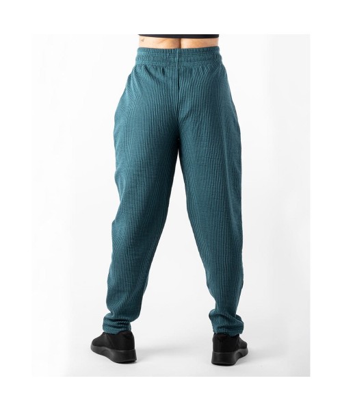 Petrol Ribbed Trousers- Legal Power Body Pants Boston